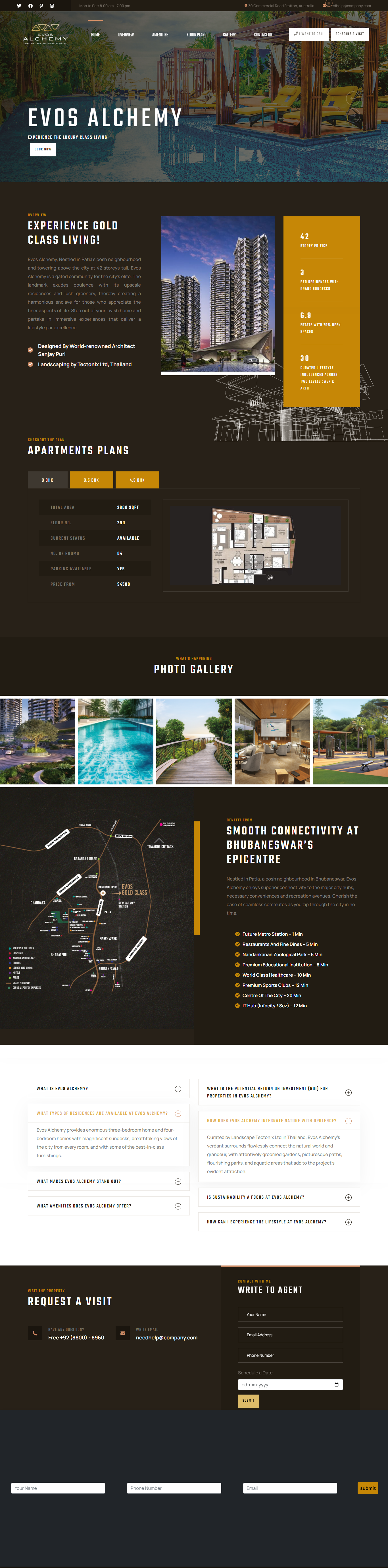 A preview of the designed section of the evosalchemypatia website